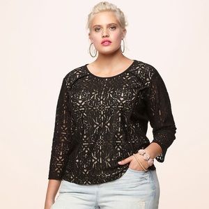 Velvet Fretwork Top